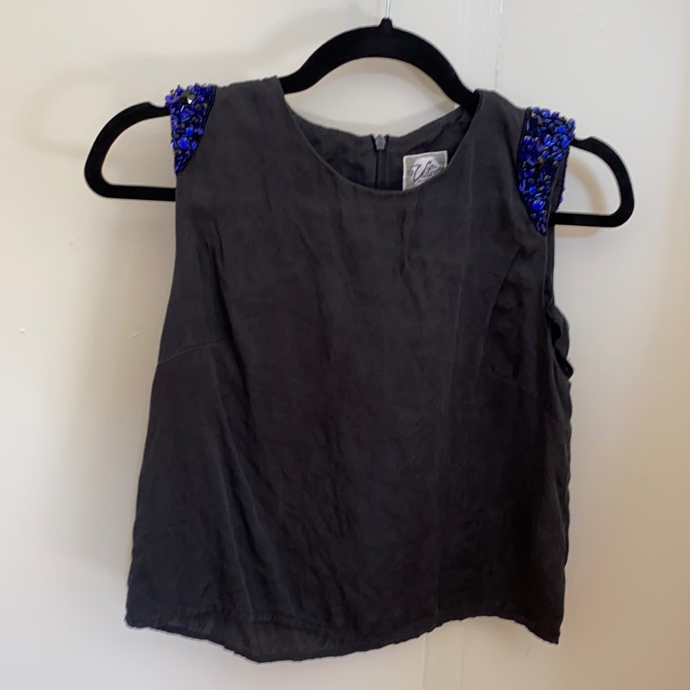 100% Silk Beaded Top